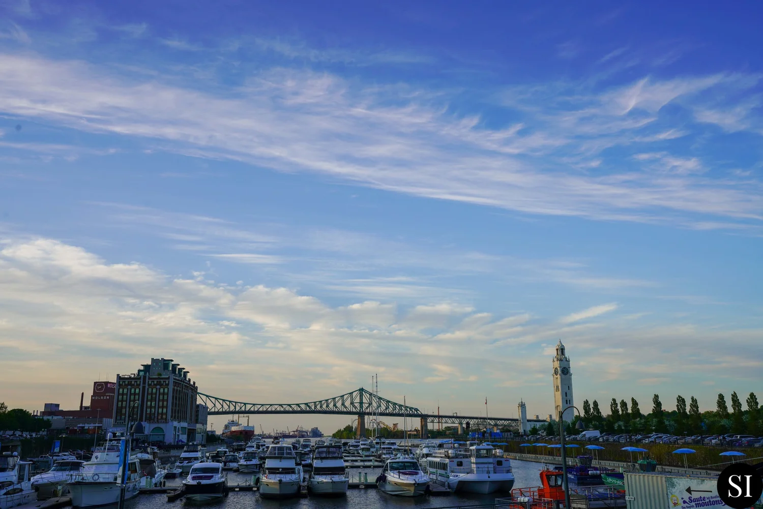 The Jacques Cartier Bridge in Montreal, Canada, which spans the St. Lawrence River.