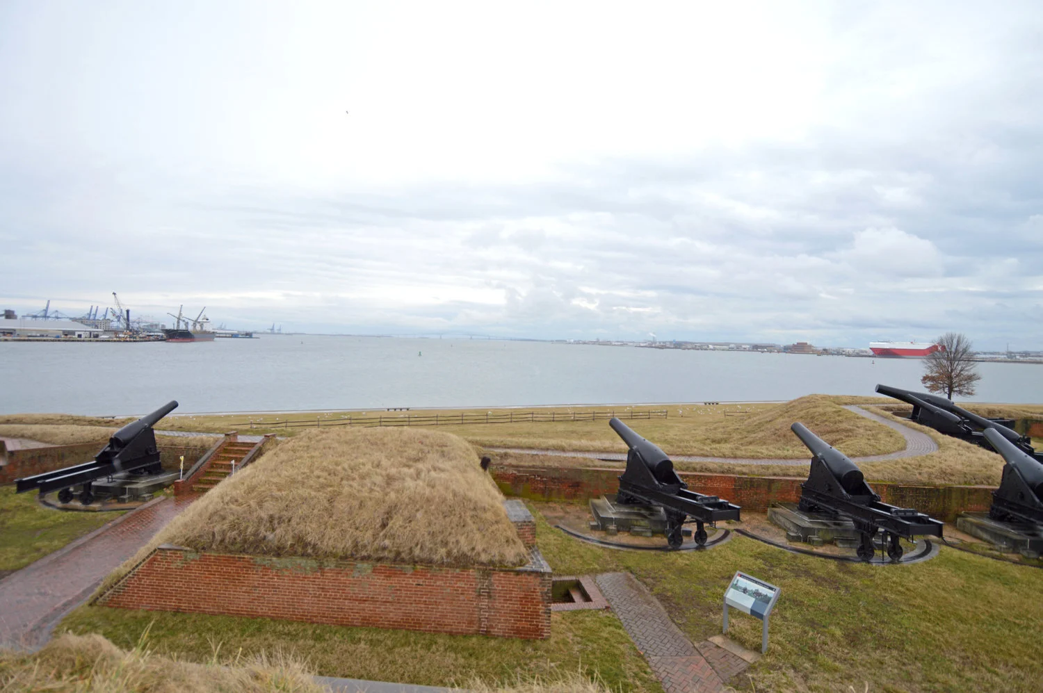 View of the Patapsco River from which the British fleet bombarded the fort.