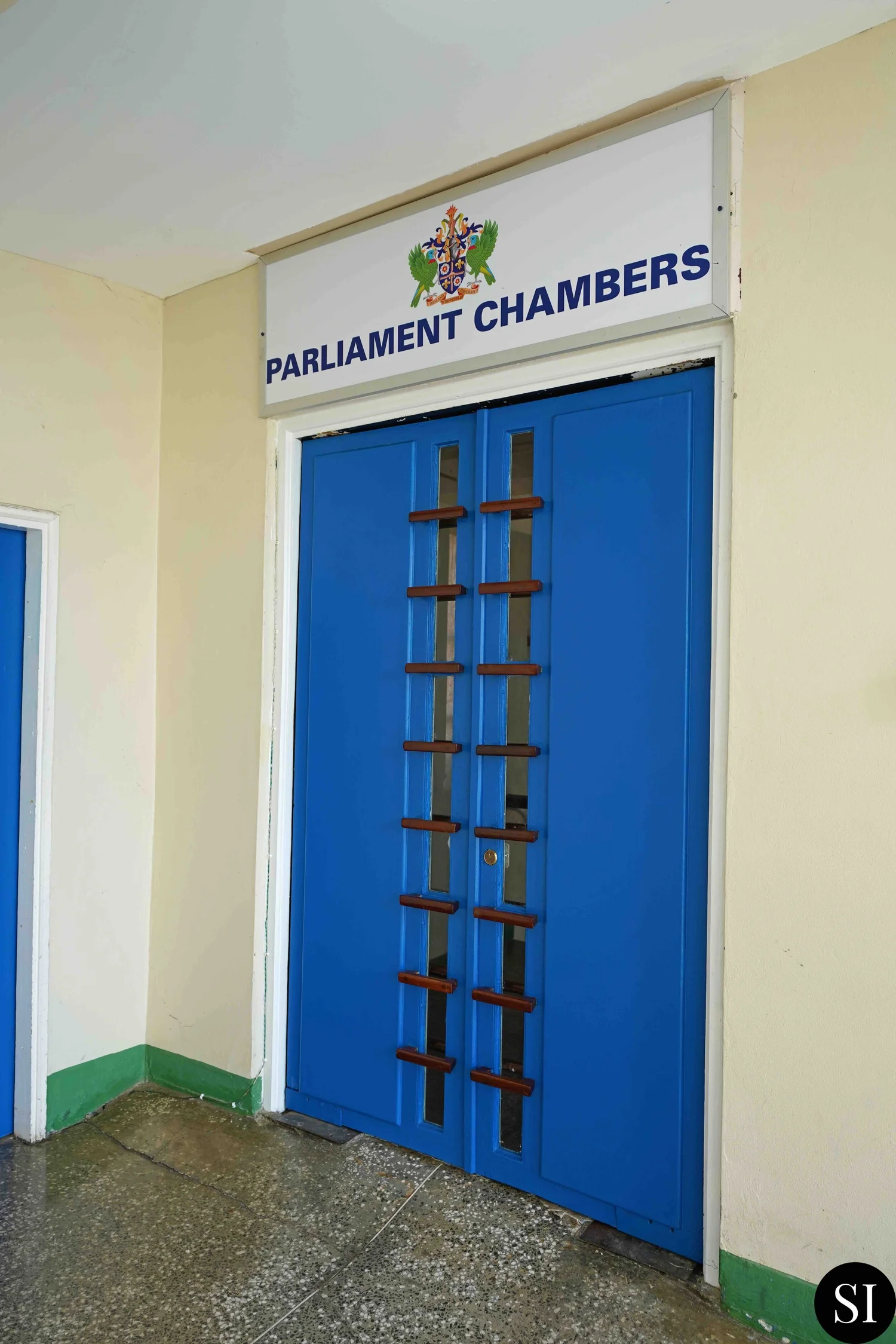 Entrance to the Parliamentary Chamber.
