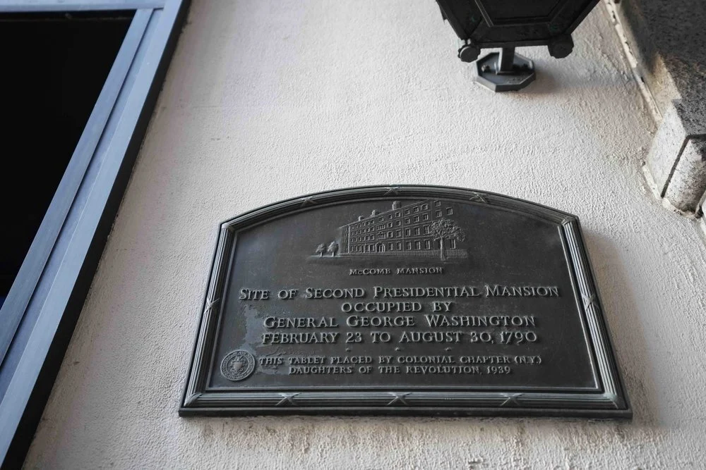 A marker denoted the site of Alexander MaComb House.