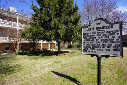 Location of Robert E. Lee’s residence while he oversaw construction of Fort Monroe.
