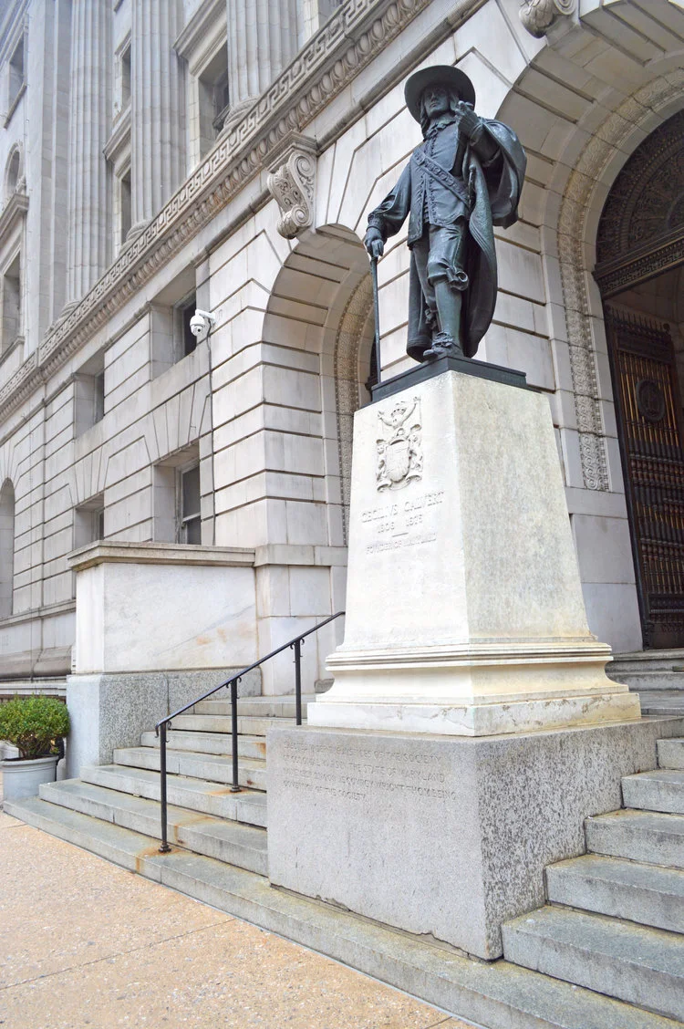 Cecilius Calvert Statue in Baltimore.