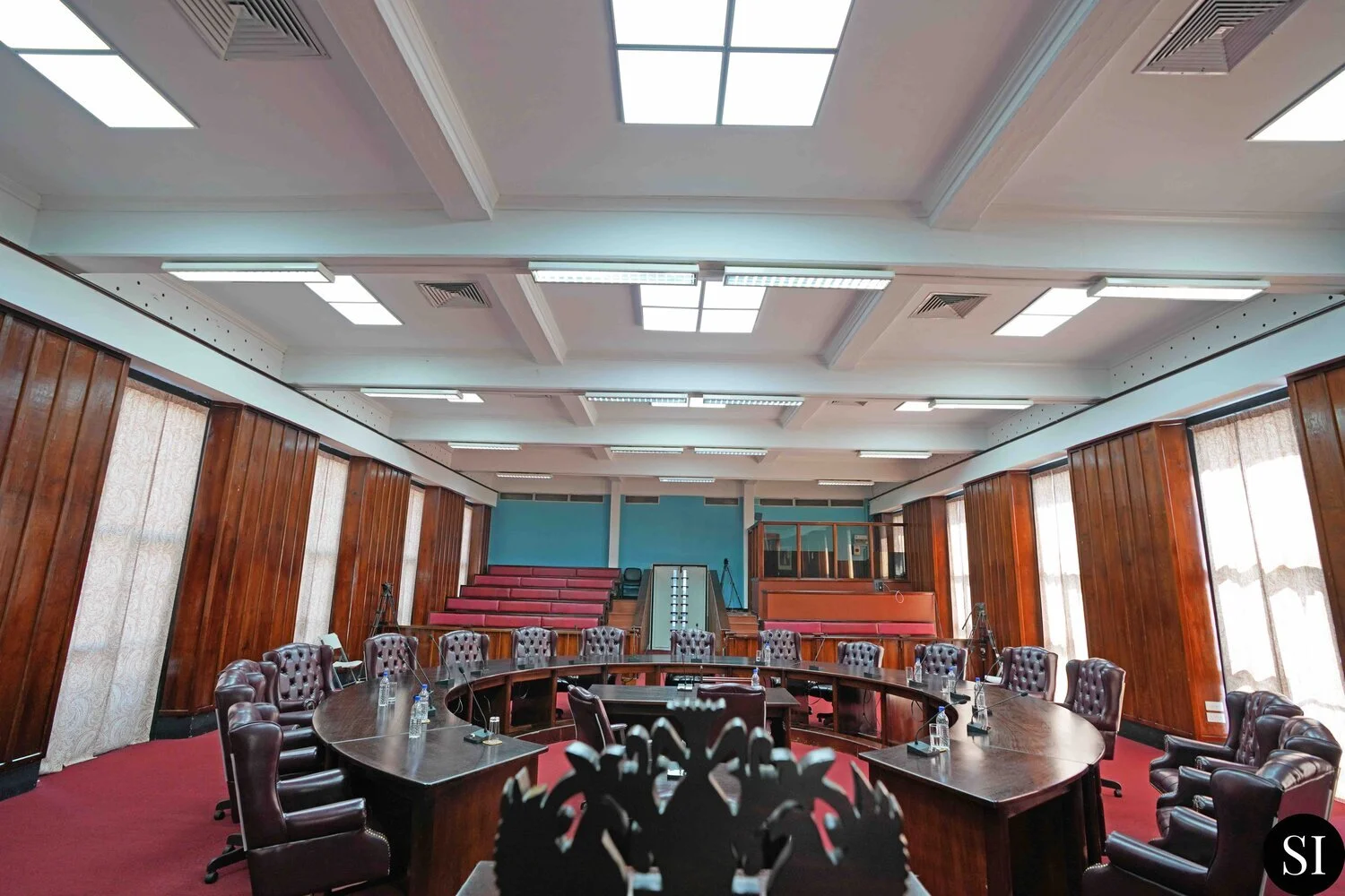 View of the Parliamentary Chamber from the Speaker’s seat.